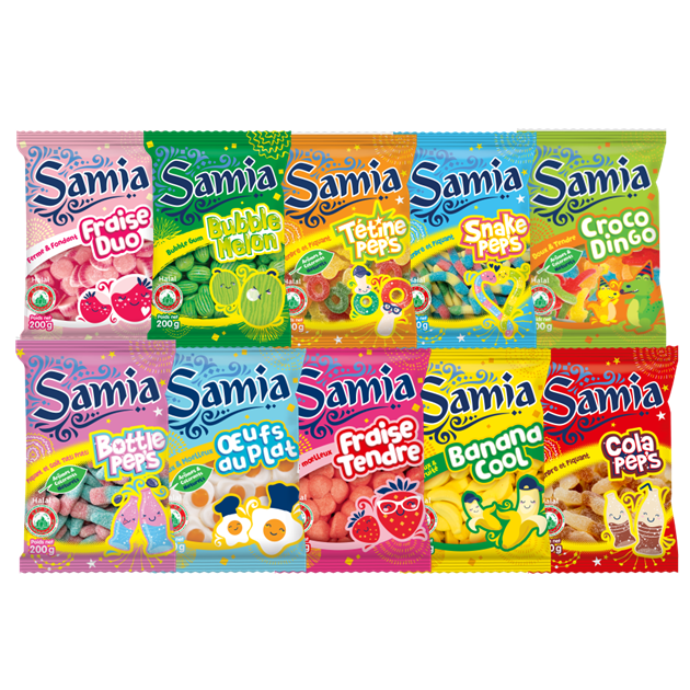 Bonbons rainbow stick halal - Samia